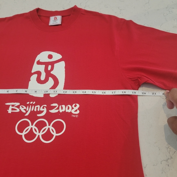 2008 Beijing Olympics authentic merchandise red t-shirt size Medium - Picture 8 of 8